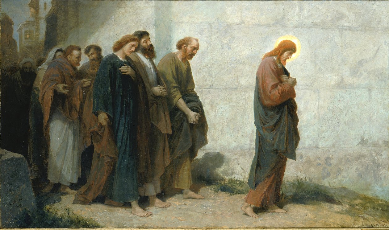 Lemenni Gecsemánéba, 1898. alkotó: Johannes Adam Simon Oertel