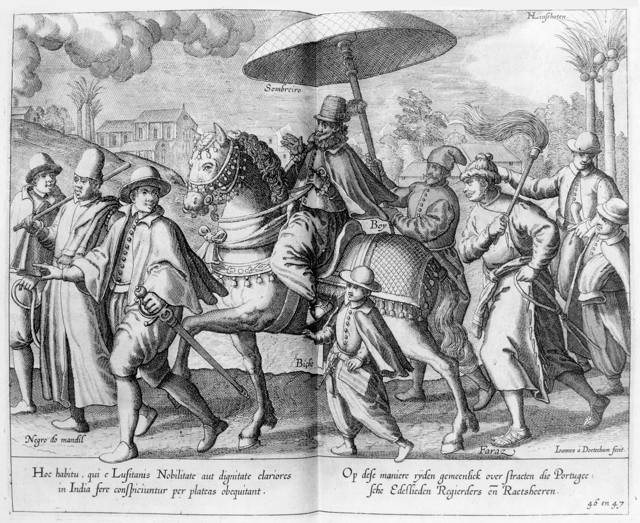 Portugál méltóság vagy nemes Indiában alkotó: Johannes Baptista van the Younger Doetechum