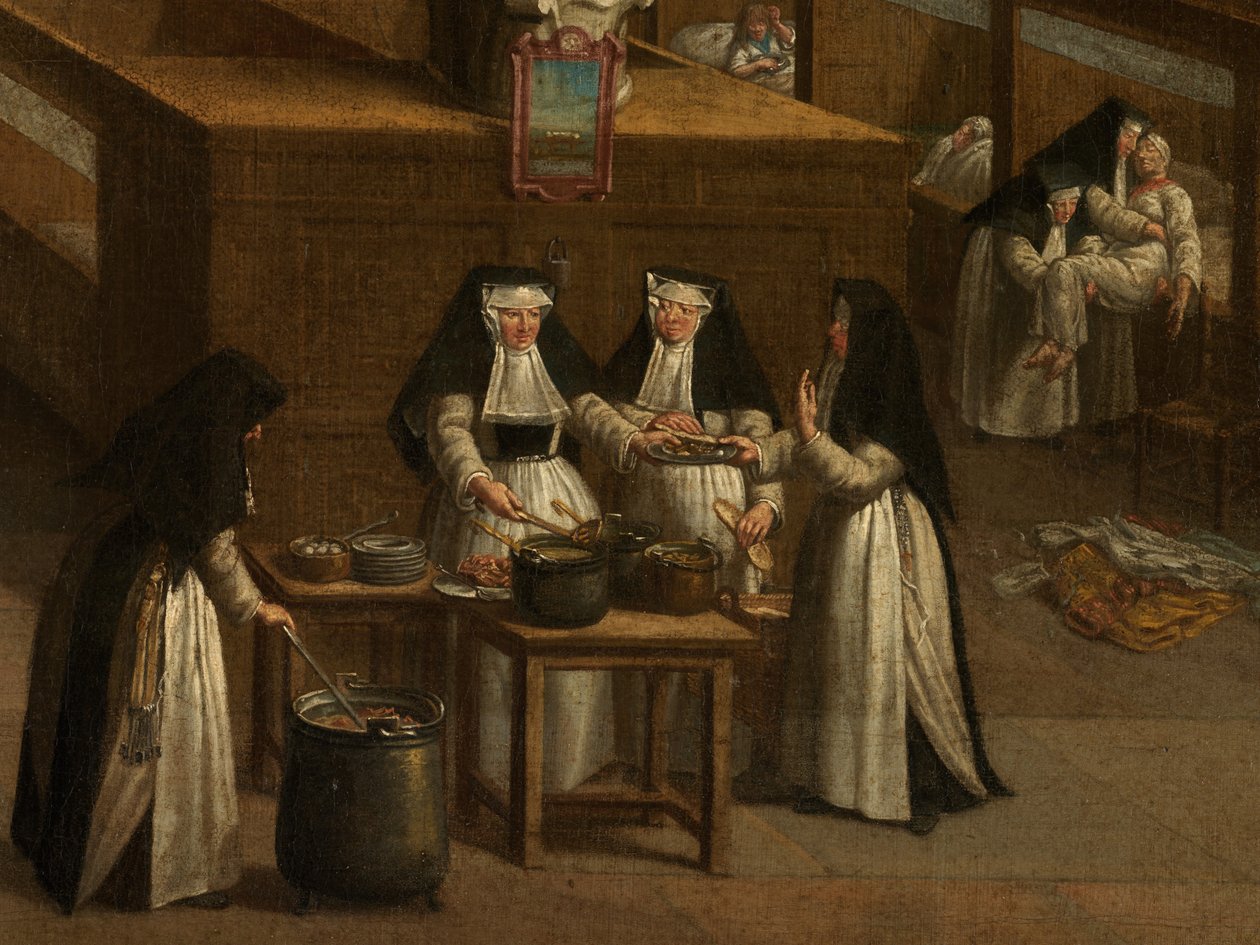 Részlet a Szent János Kórház osztályairól alkotó: Johannes Beerblock