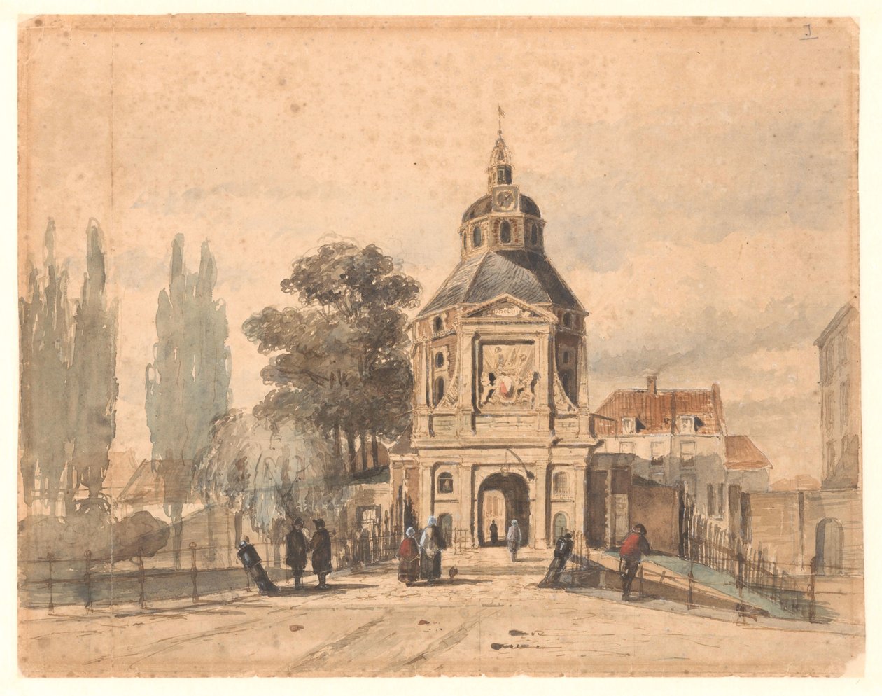 Wittevrouwenpoort Utrechtben alkotó: Johannes Bosboom (attributed to)