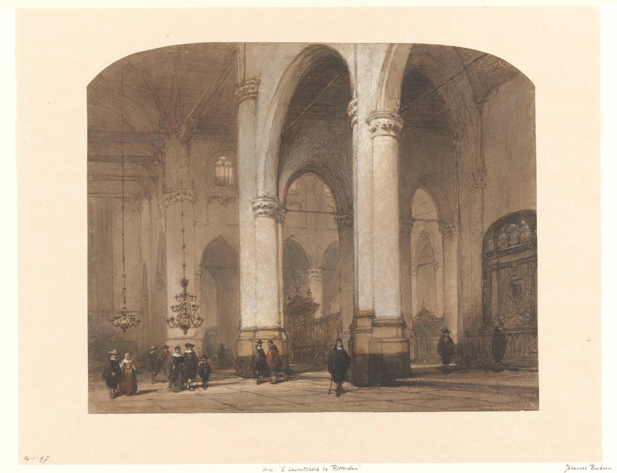 Nézd a St. Laurenskerk-ben Rotterdamban alkotó: Johannes Bosboom