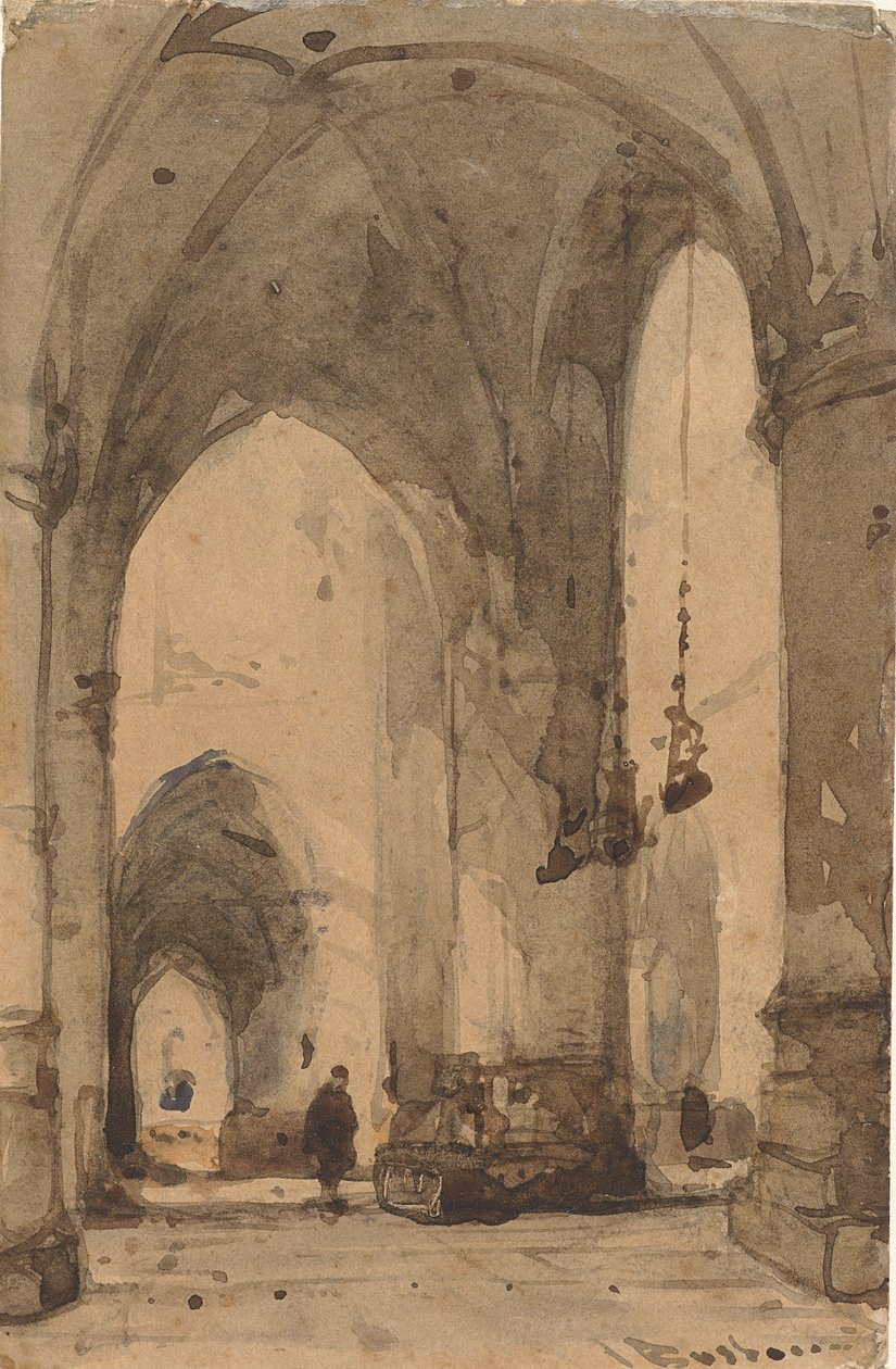 A Sint-Bavokerk belseje Haarlemben alkotó: Johannes Bosboom