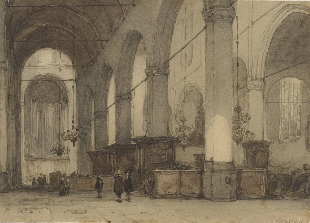 Kerkinterieur alkotó: Johannes Bosboom
