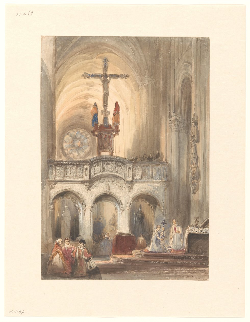 Templombelső misével alkotó: Johannes Bosboom