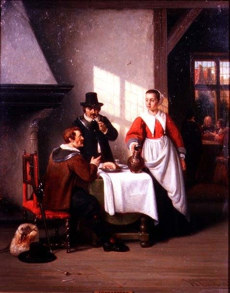 Egy kocsma belseje (panel) alkotó: Johannes Christoffel Vaarberg