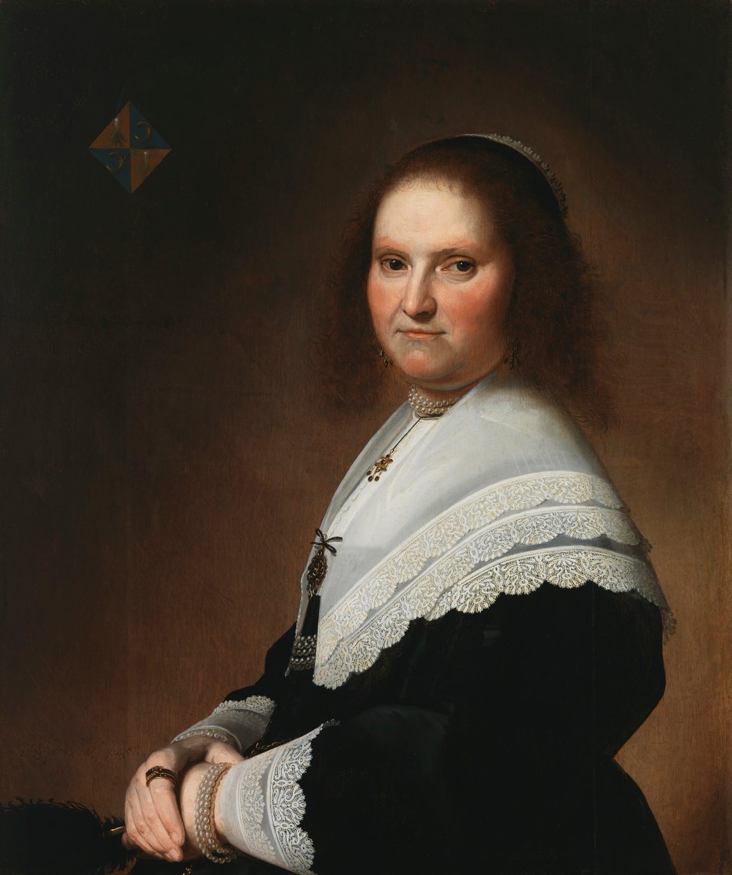 Anna van Schoonhoven portréja, 1645. alkotó: Johannes Cornelisz. Verspronck