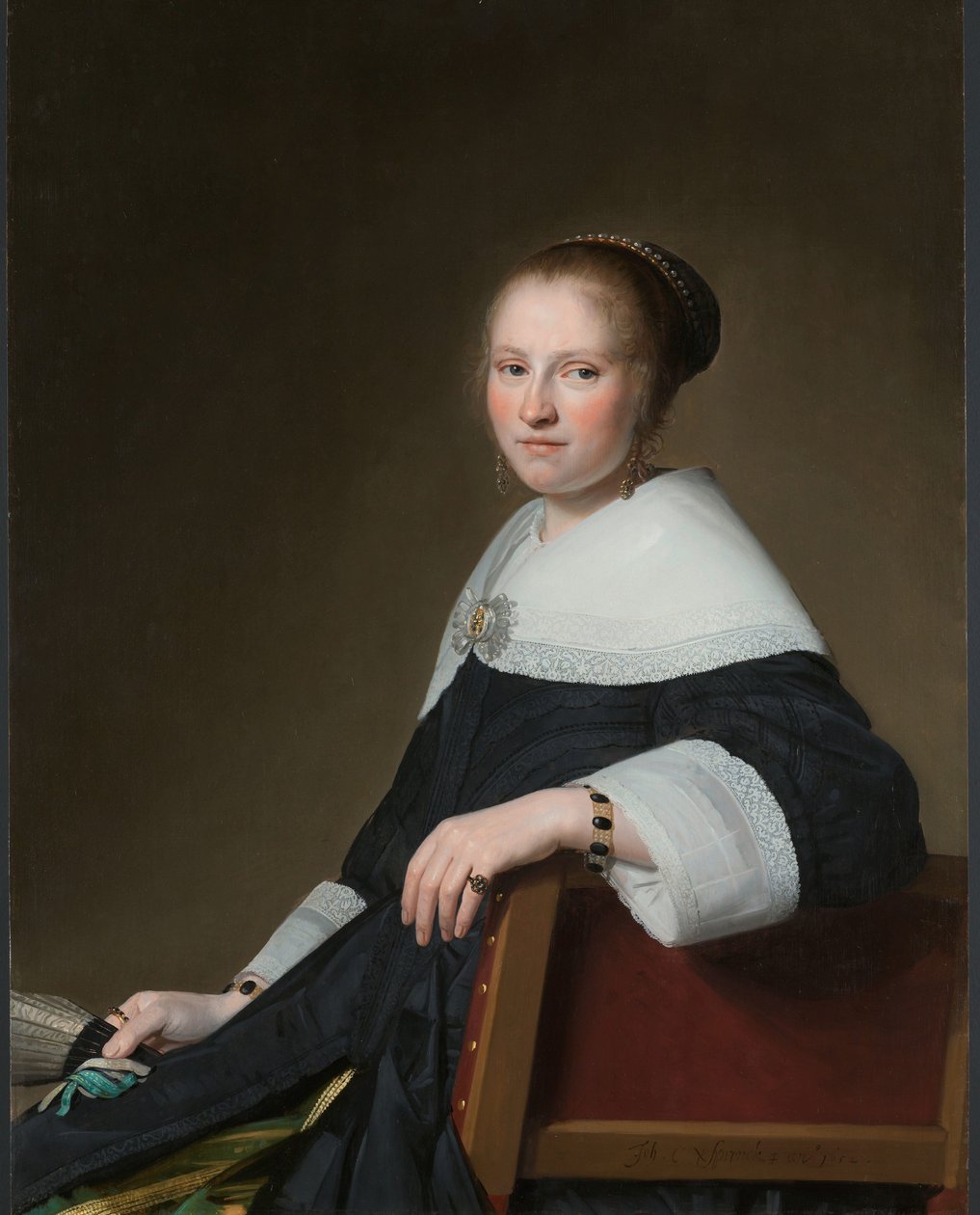 Maria van Strijp portréja Maria van Strijp (1627-1707), Eduard Wallis felesége alkotó: Johannes Cornelisz. Verspronck