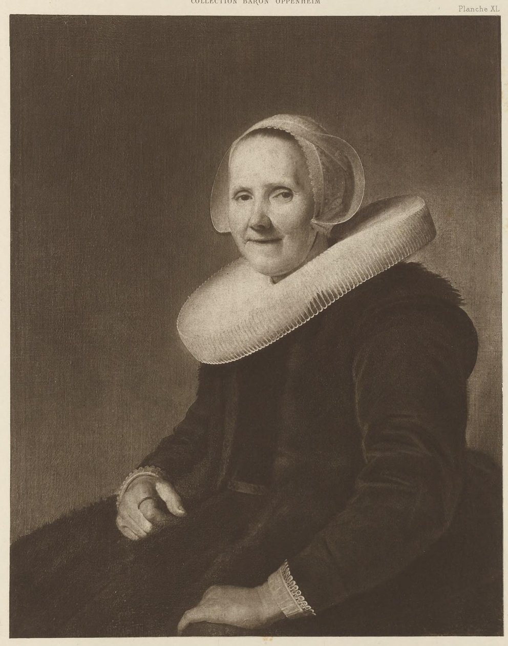 Egy fehér sapkás, galléros nő portréja alkotó: Johannes Cornelisz Verspronck