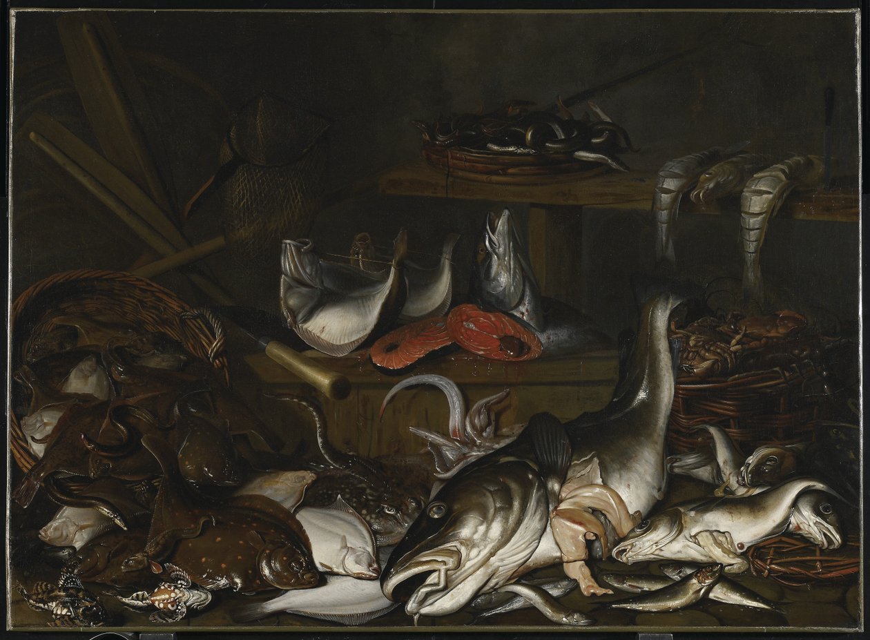 Csendélet: hal alkotó: Johannes Fabritius