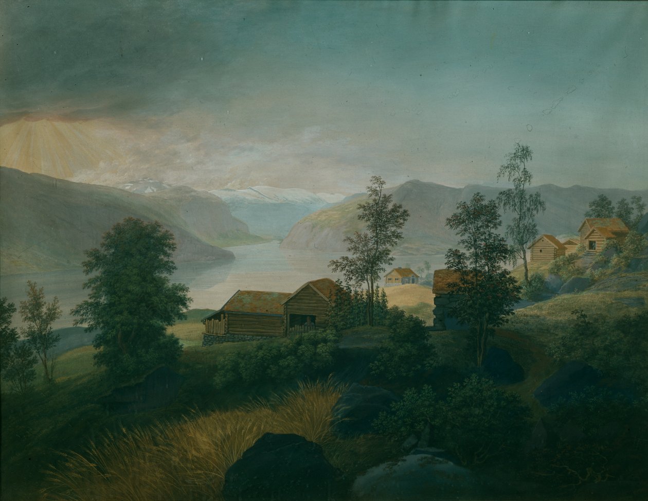 Gudbrandsdalenből (olaj, vászon) alkotó: Johannes Flintoe