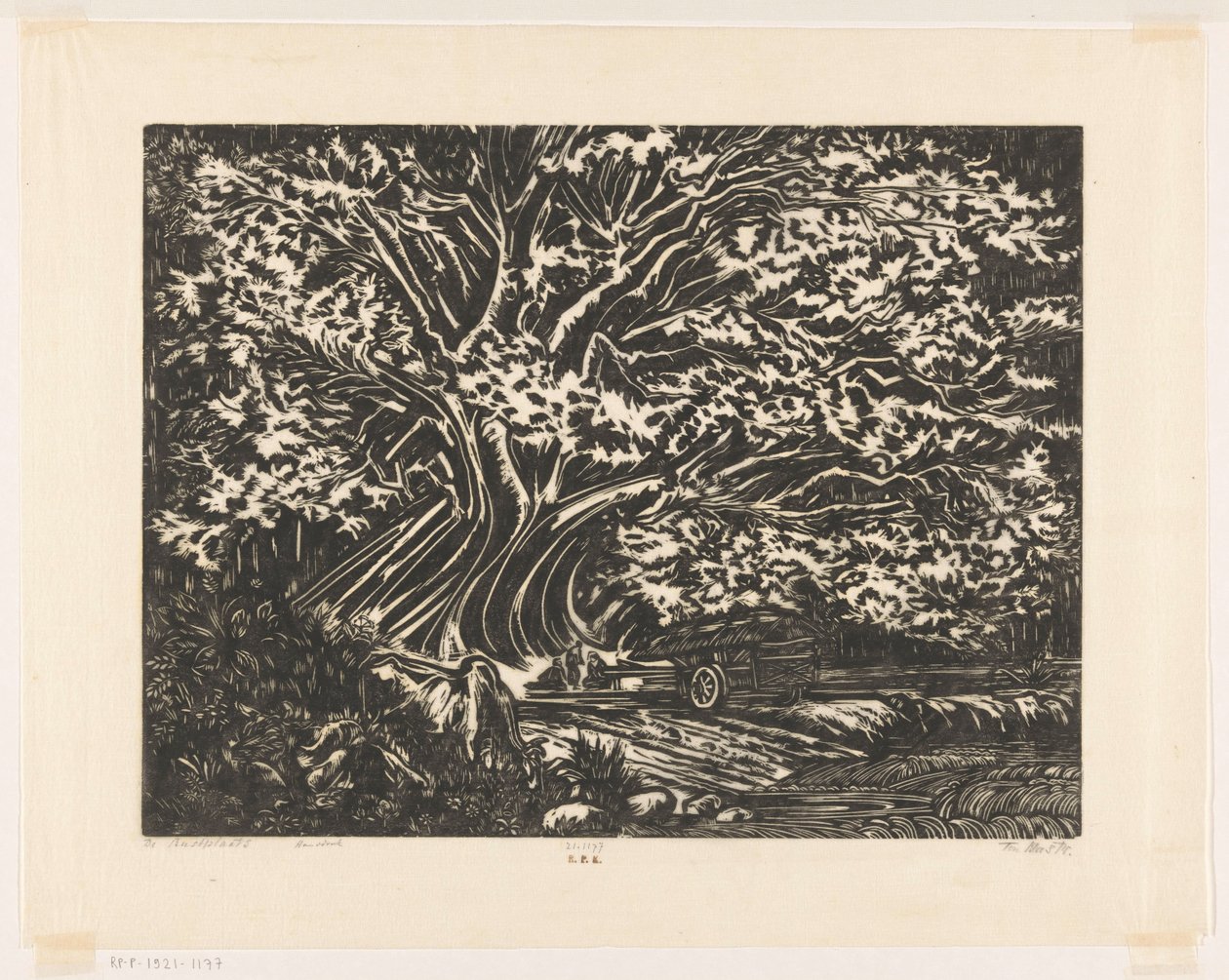 The Resting Place (eredeti cím az objektumon) alkotó: Johannes Frederik Engelbert ten Klooster (signed by artist)