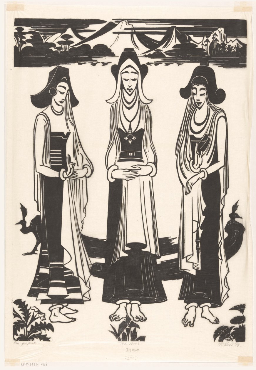 Beszélgetés (eredeti cím az objektumon) alkotó: Johannes Frederik Engelbert ten Klooster (signed by artist)