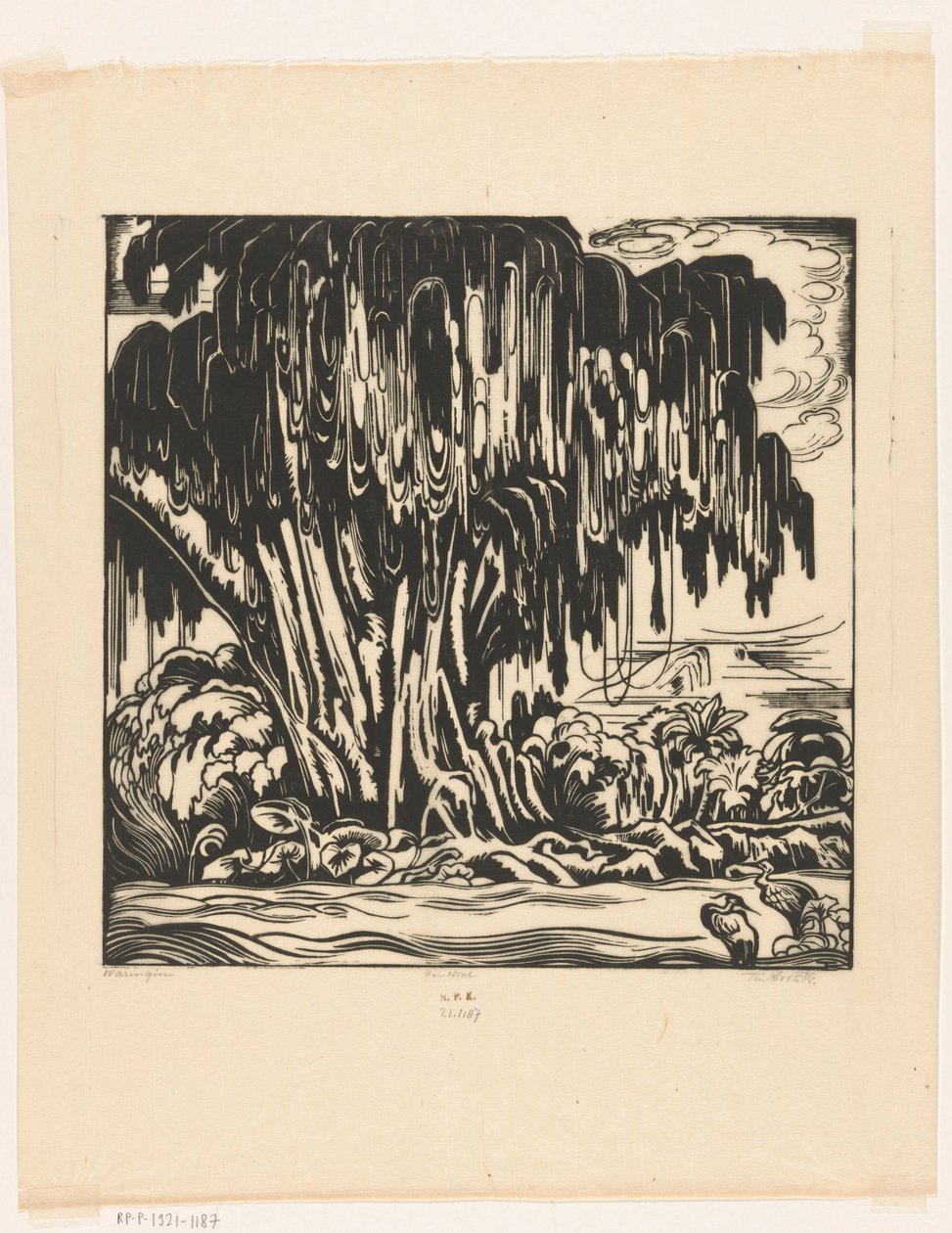 Waringin (eredeti cím az objektumon) alkotó: Johannes Frederik Engelbert ten Klooster (signed by artist)