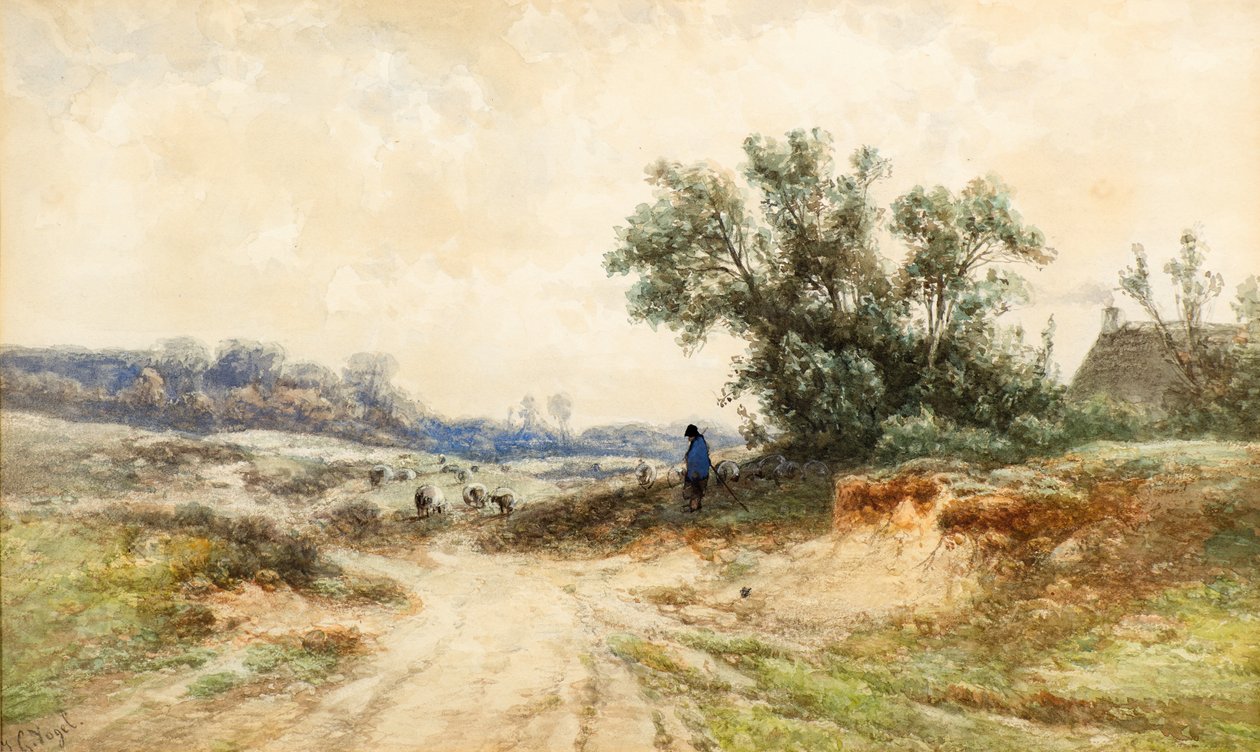 Táj (akvarell) alkotó: Johannes Gijsbert Vogel