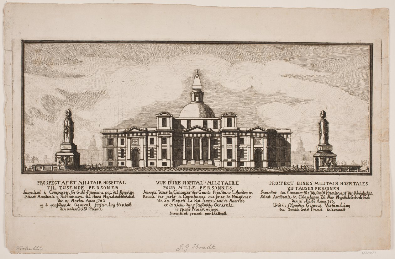 "Ezer fős katonai kórház létesítése" alkotó: Johannes Gottfred Bradt