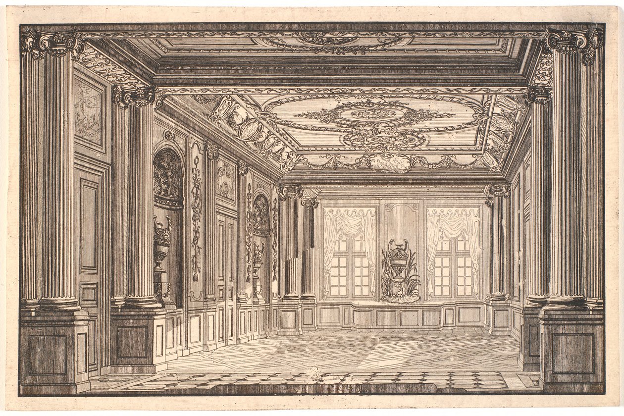 Az ebédlő a Chr. VII. kastélya Amalienborgban alkotó: Johannes Gottfred Bradt