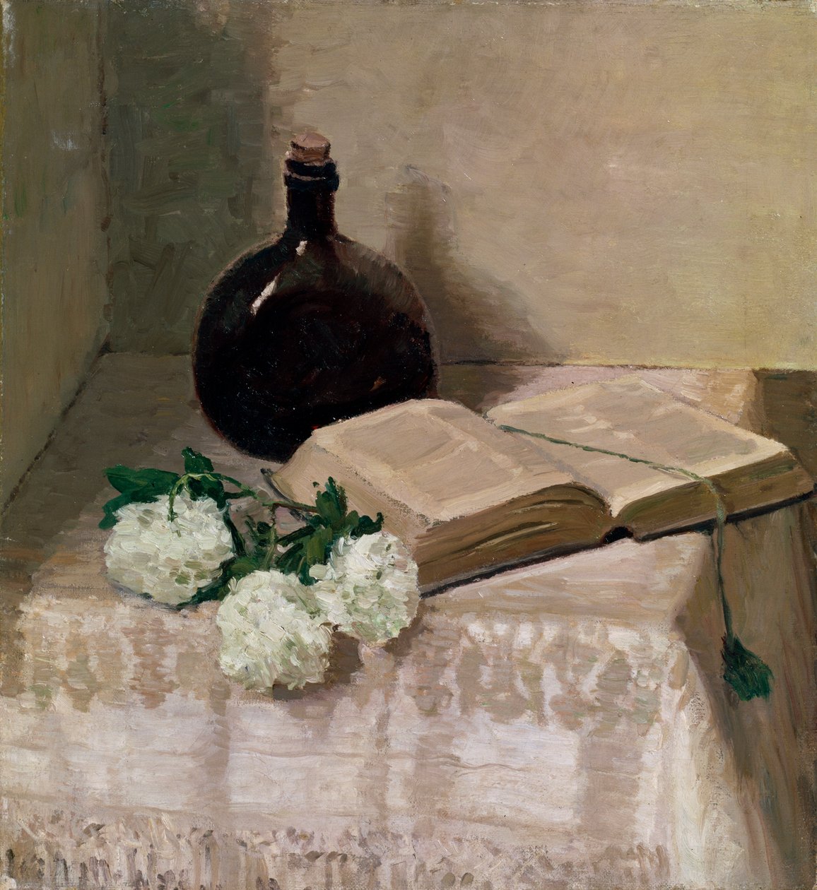 „Csendélet könyvvel”, 19. század vége vagy 20. század alkotó: Johannes Hansch