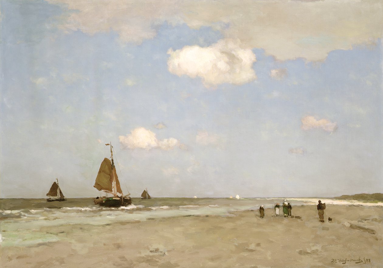 Tengerparti jelenet, 1887 alkotó: Johannes Hendrik Weissenbruch