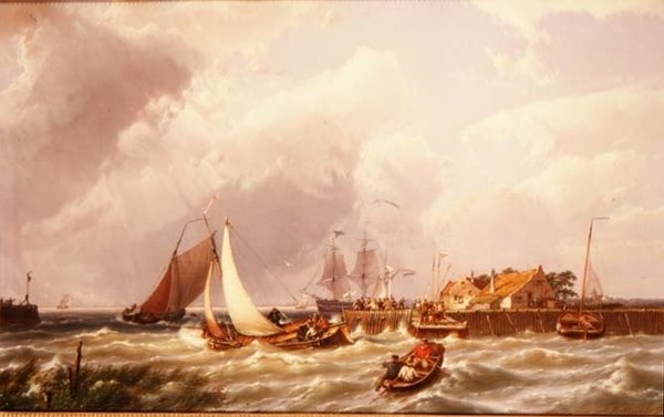 A Harbour Mouth alkotó: Johannes Hermann Barend Koekkoek