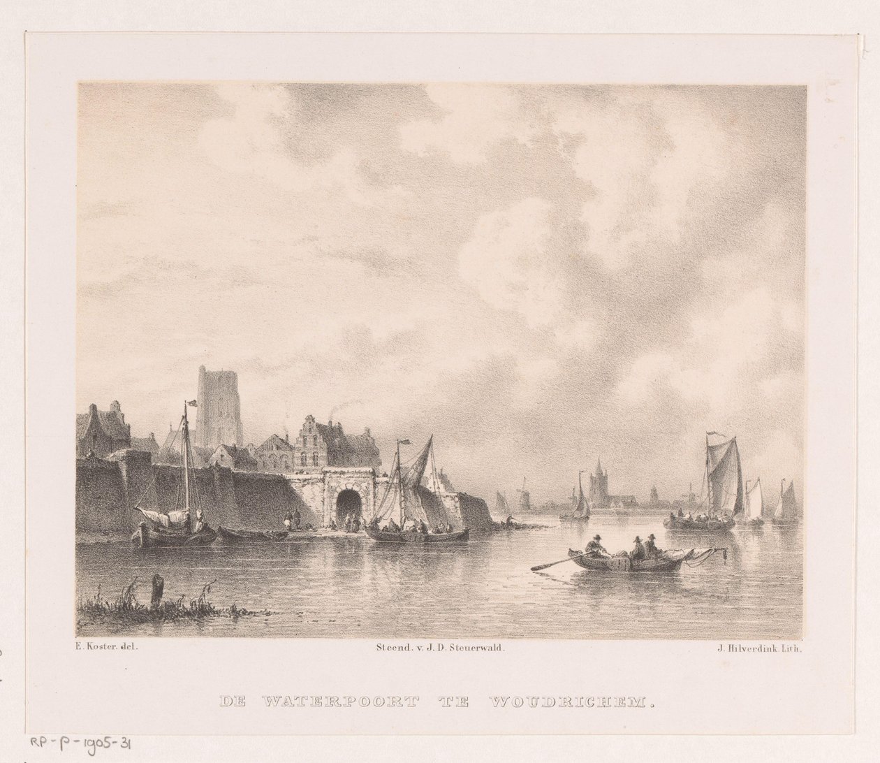 Vízkapu Woudrichemben The Waterpoort Woudrichemben (cím az objektumon) alkotó: Johannes Hilverdink