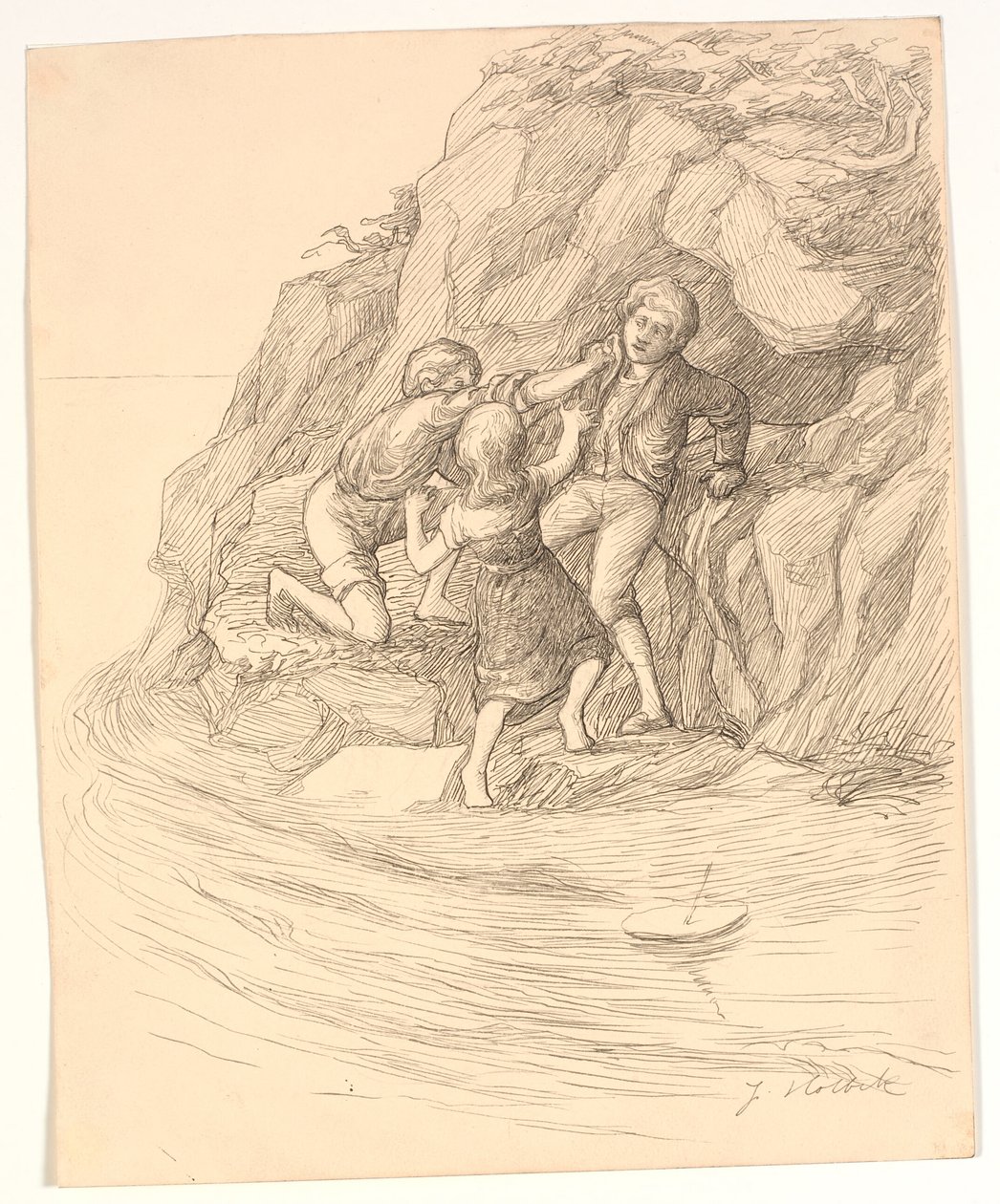 Illusztráció: Alfred Tennyson "Enoch Arden" alkotó: Johannes Holbek