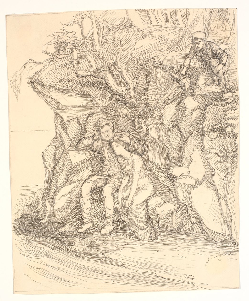 Illusztráció: Alfred Tennyson "Enoch Arden" alkotó: Johannes Holbek