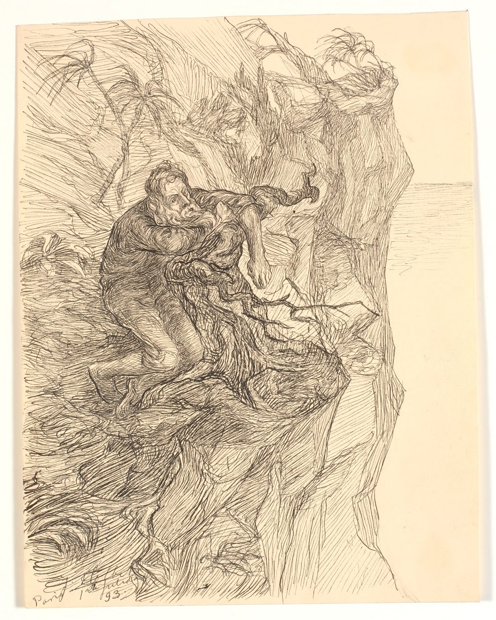 Illusztráció: Alfred Tennyson "Enoch Arden" alkotó: Johannes Holbek