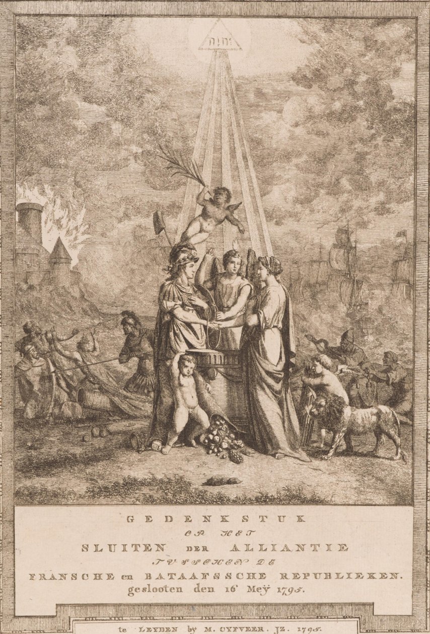 Emlékmű a Francia és a Batáv Köztársaság közötti szövetség megkötésére (1795. május 16.) alkotó: Johannes Huibert Prins