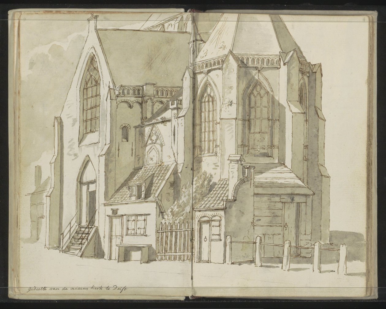 A Nieuwe Kerk oldalnézete Delftben alkotó: Johannes Huibert Prins