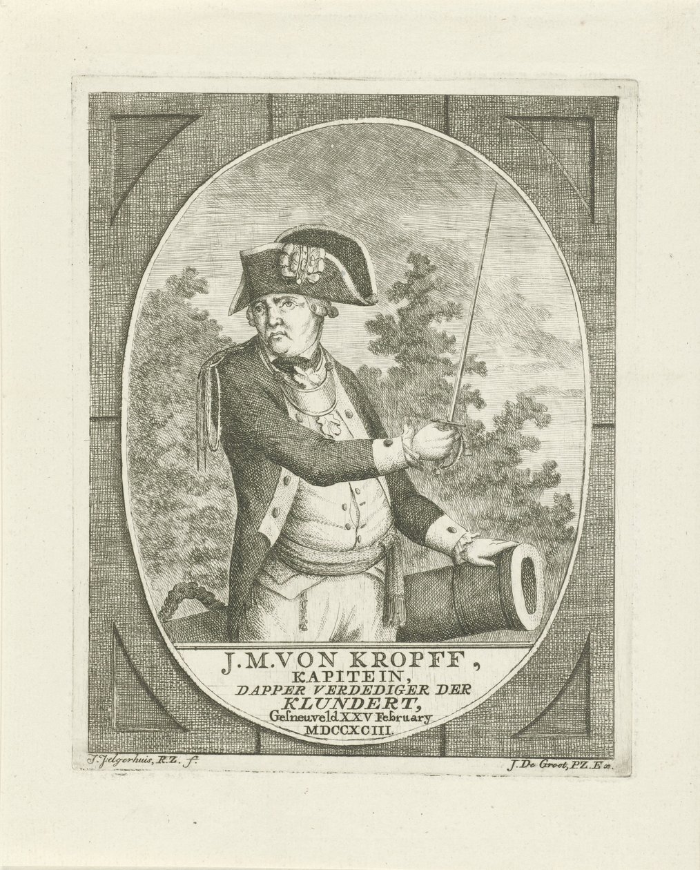 Joachim Maurits von Kropff portréja alkotó: Johannes Jelgerhuis
