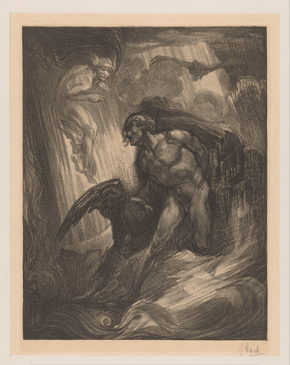 Prométheusz kínzása alkotó: Johannes Josephus Aarts (signed by artist)