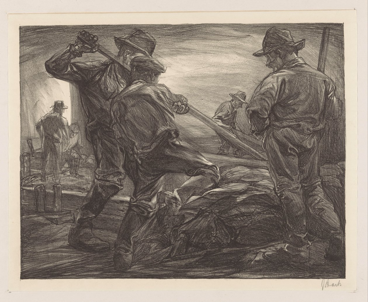 Gátmunkások alkotó: Johannes Josephus Aarts (signed by artist)