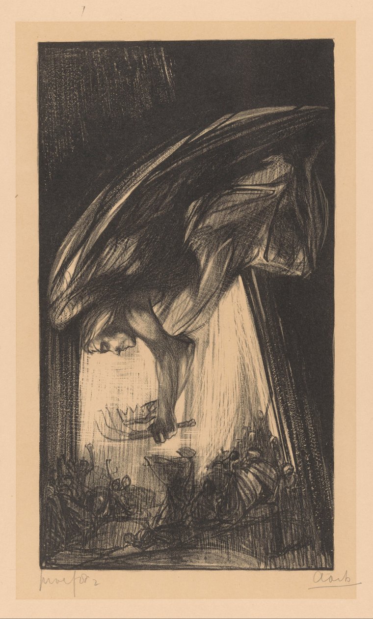 Angyal emberek tömege felett alkotó: Johannes Josephus Aarts (signed by artist)