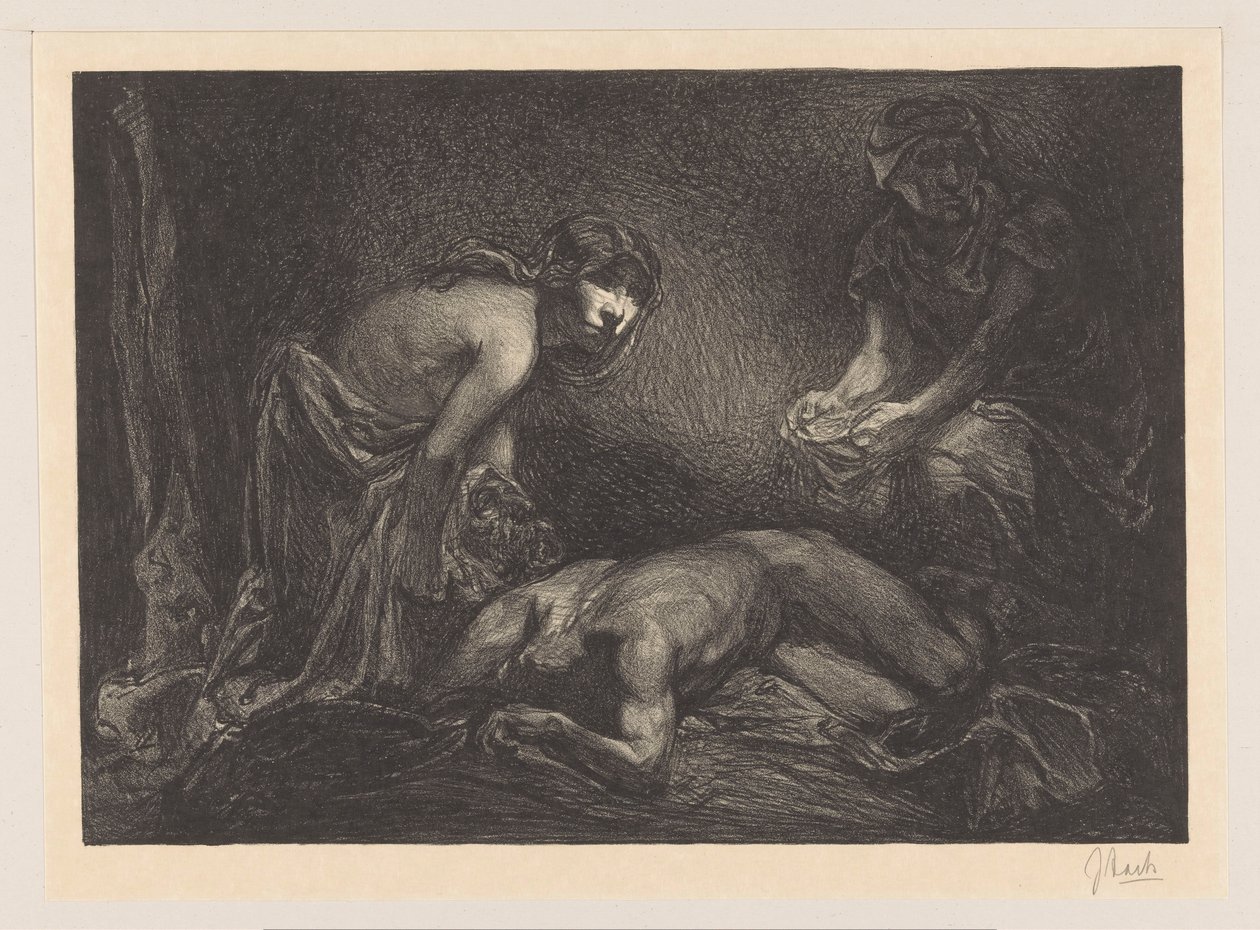 Judit és szolgálólány Holofernész fejével és testével alkotó: Johannes Josephus Aarts (signed by artist)