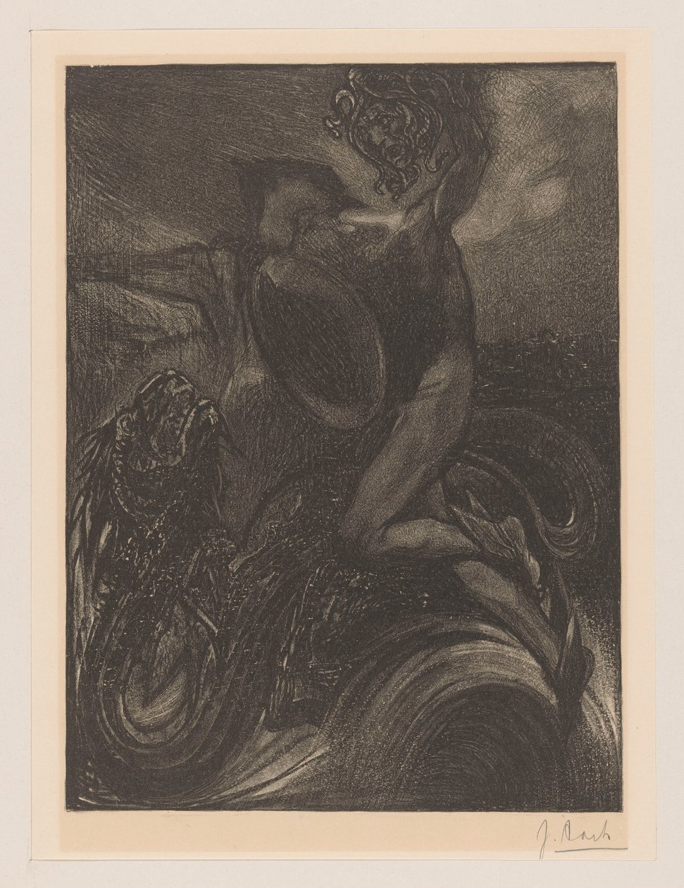 Perszeusz és a tengeri szörny alkotó: Johannes Josephus Aarts (signed by artist)