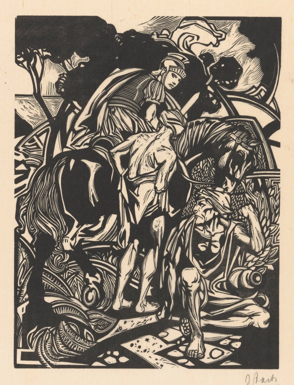 Római lovas lóháton alkotó: Johannes Josephus Aarts (signed by artist)