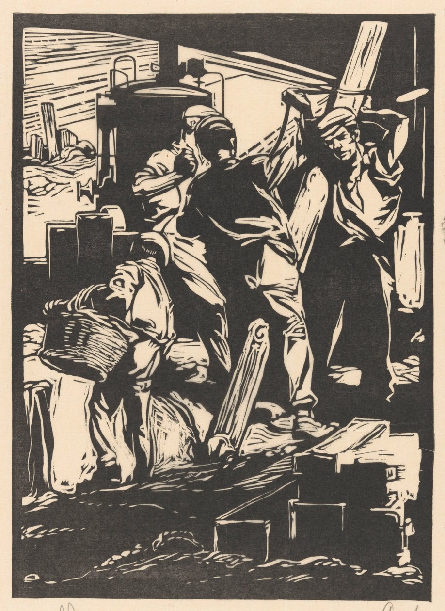 Négy gátmunkás alkotó: Johannes Josephus Aarts (signed by artist)