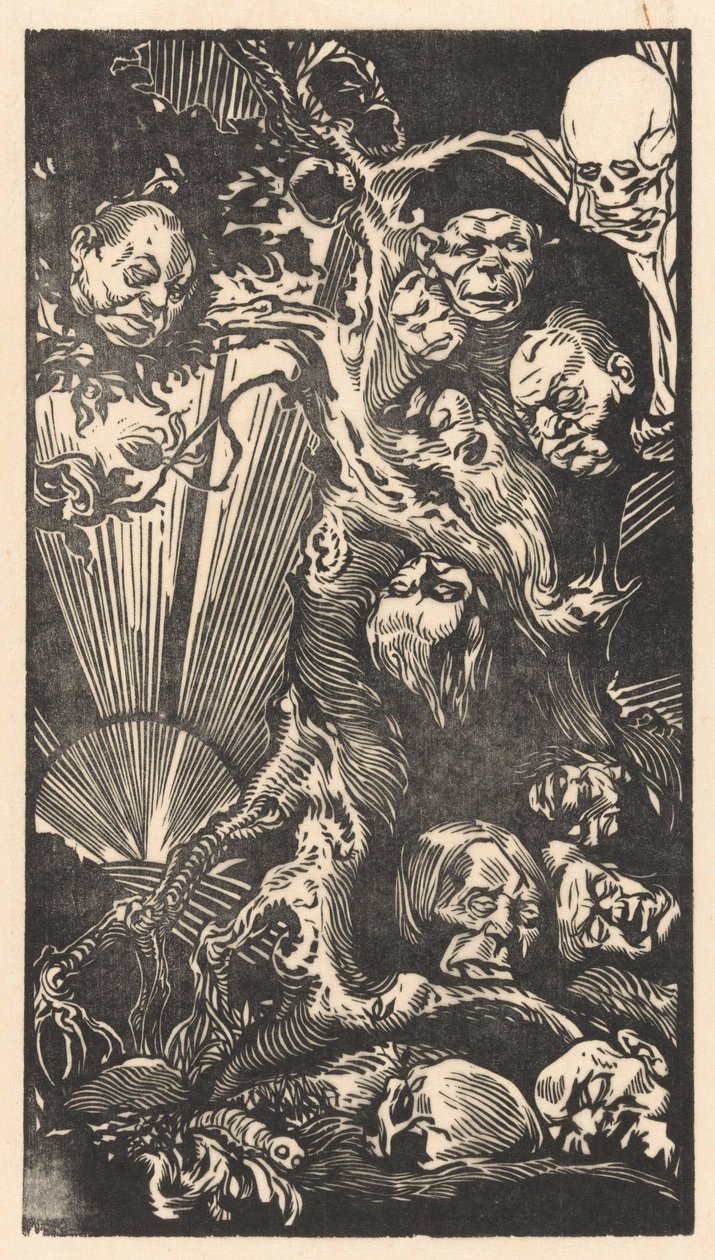 Fantasztikus fejű fa alkotó: Johannes Josephus Aarts