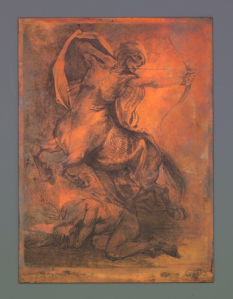 Halál mint kentaur íjjal és nyíllal alkotó: Johannes Josephus Aarts