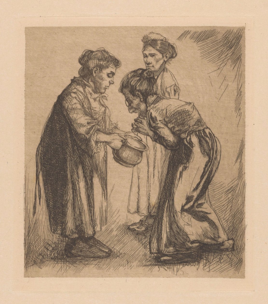 Három nő pottal alkotó: Johannes Josephus Aarts
