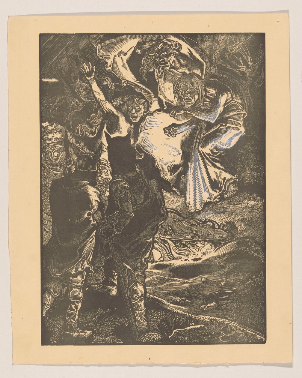 Macbeth és Banquo találkozik a három boszorkánnyal alkotó: Johannes Josephus Aarts