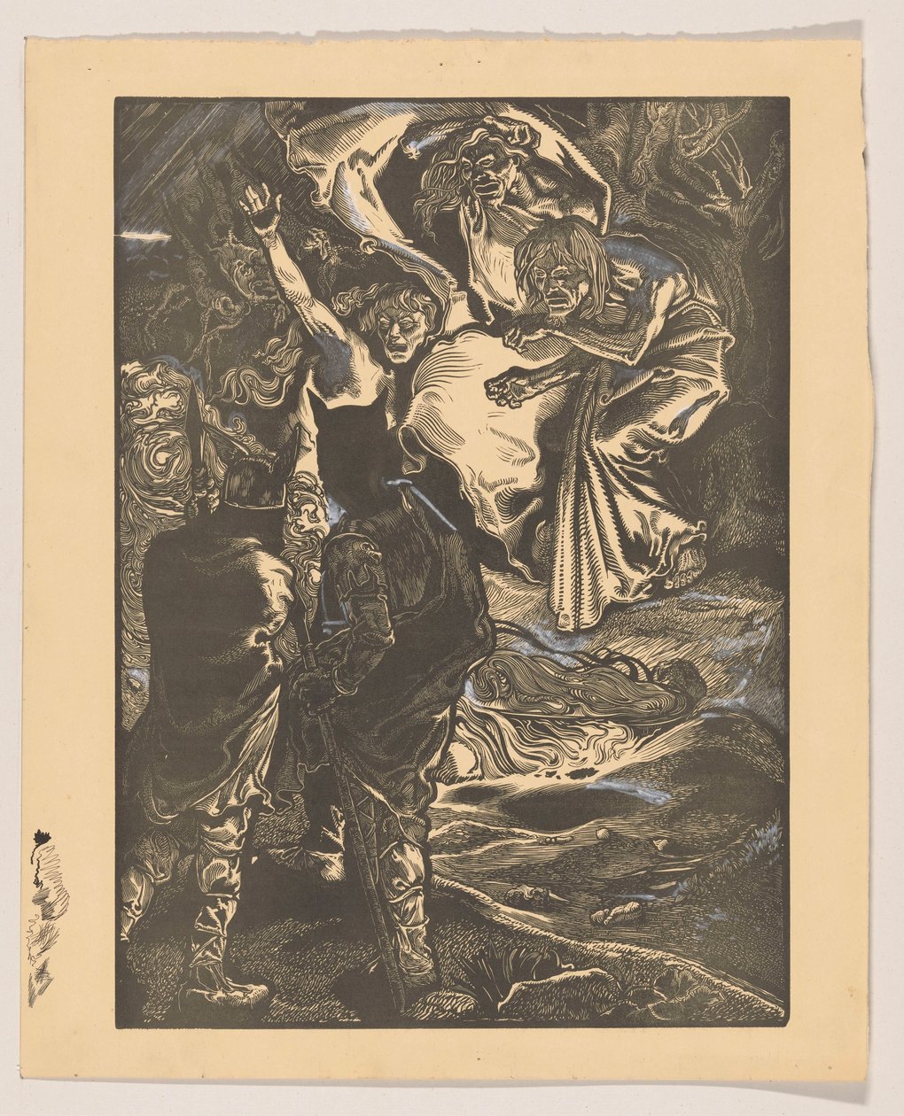 Macbeth és Banquo találkozik a három boszorkánnyal alkotó: Johannes Josephus Aarts