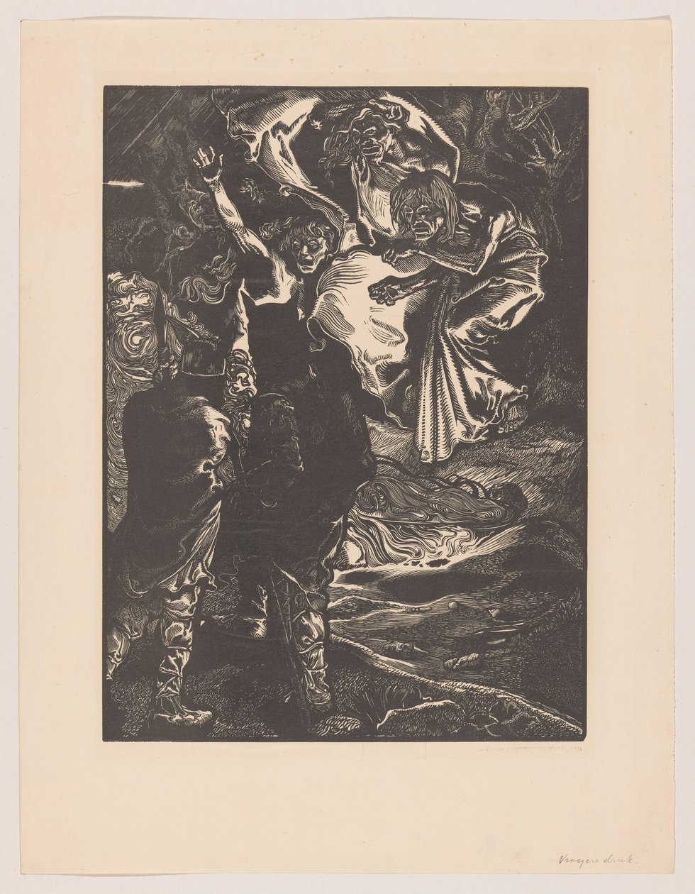 Macbeth és Banquo találkozik a három boszorkánnyal alkotó: Johannes Josephus Aarts