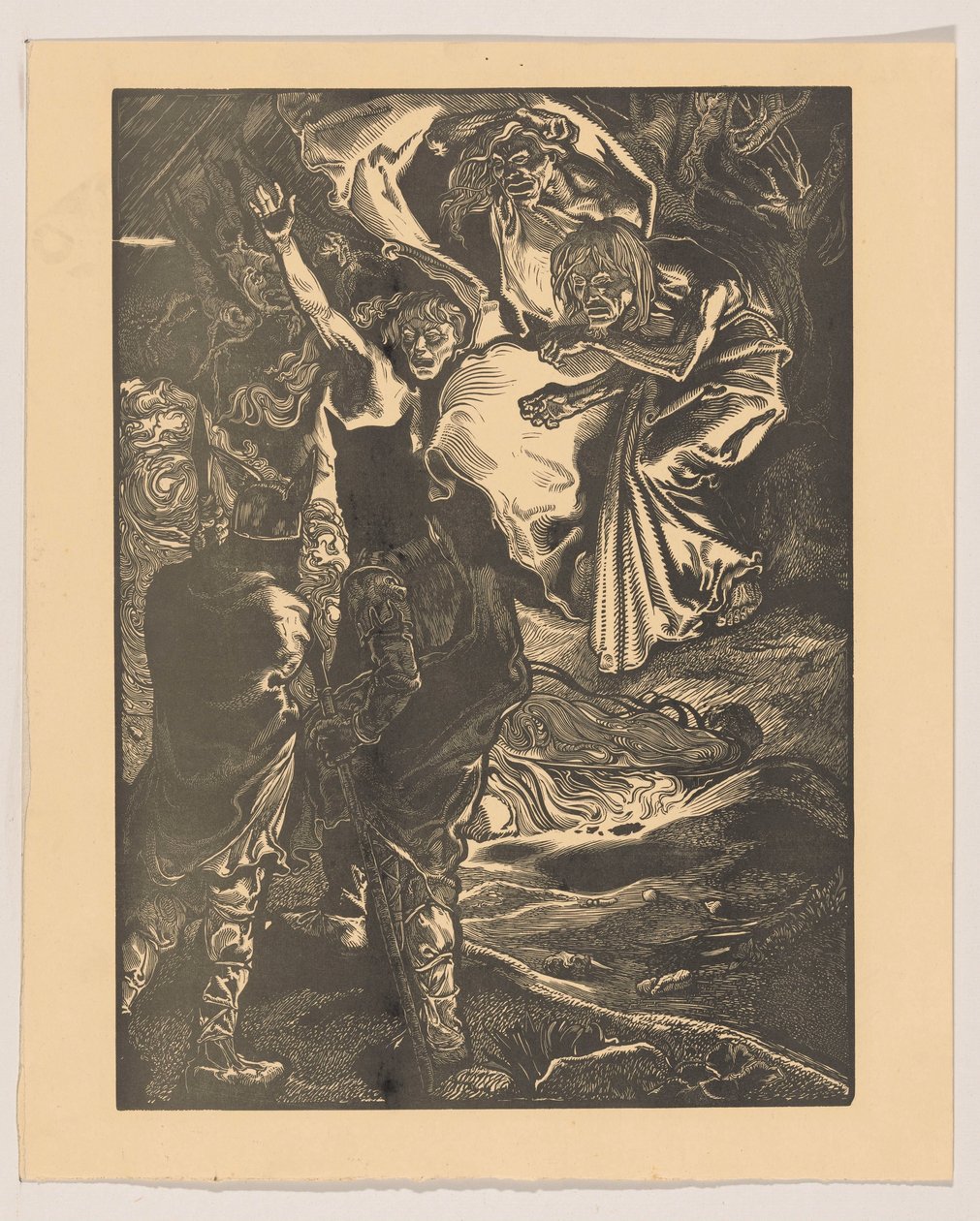 Macbeth és Banquo találkozik a három boszorkánnyal alkotó: Johannes Josephus Aarts