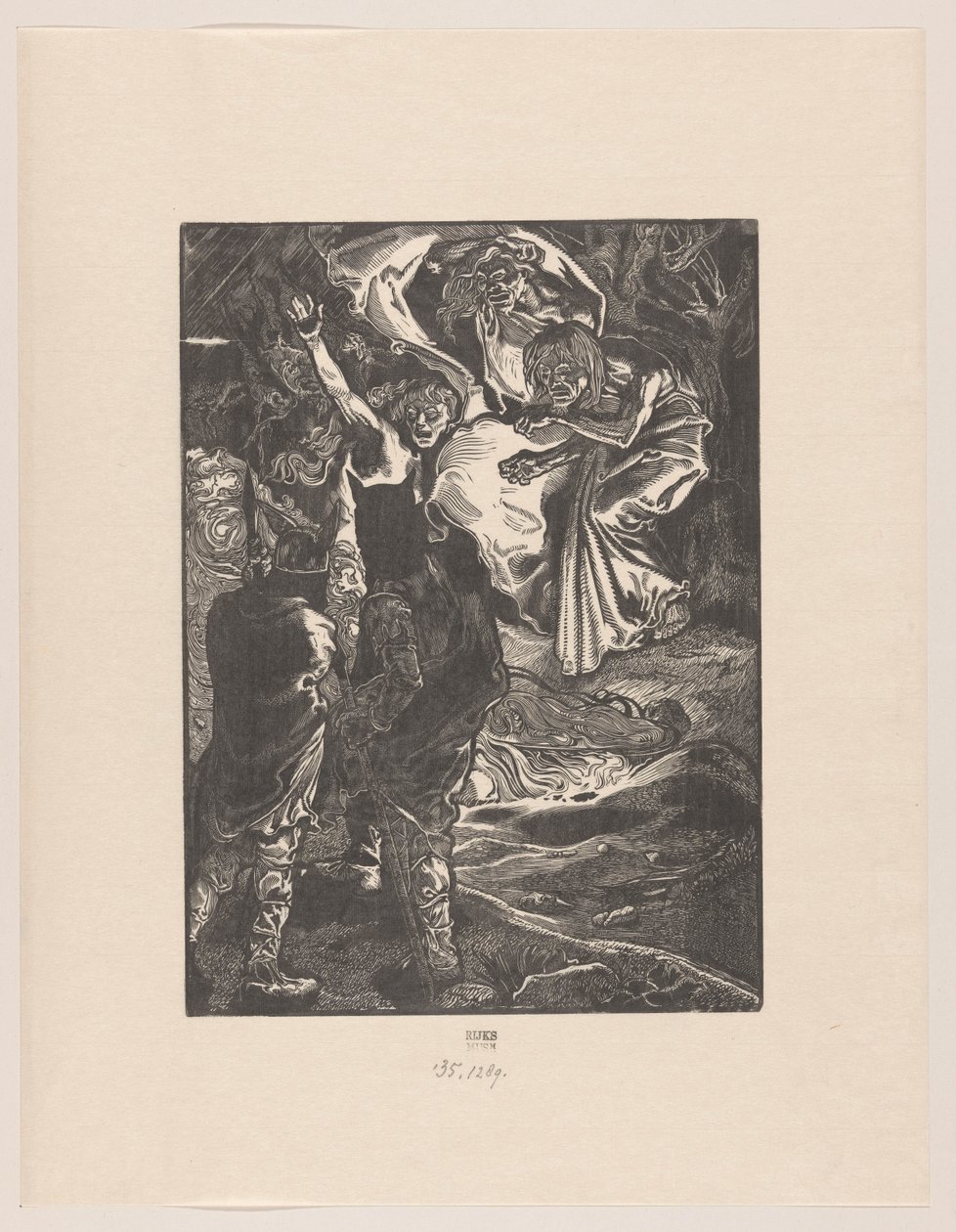 Macbeth és Banquo találkozik a három boszorkánnyal alkotó: Johannes Josephus Aarts