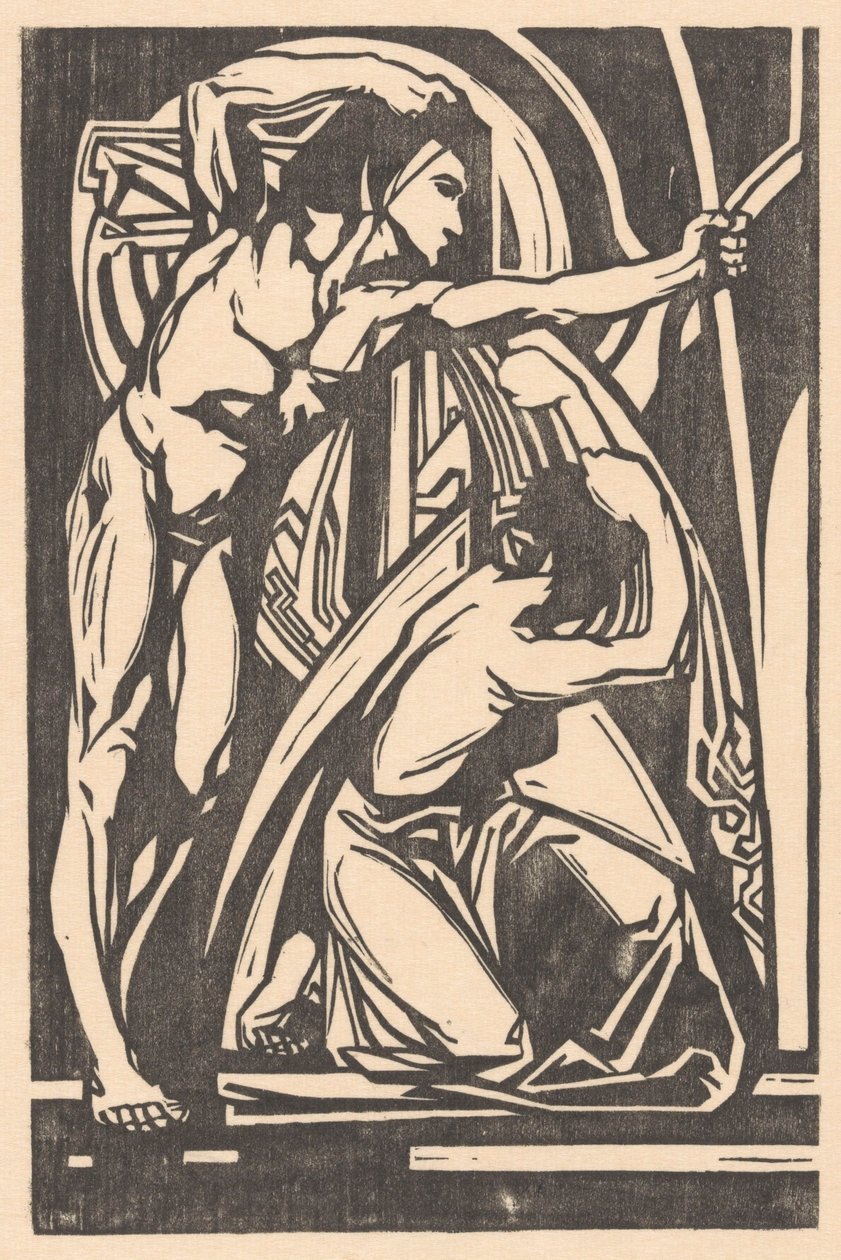 Álló férfi és térdelő nő alkotó: Johannes Josephus Aarts