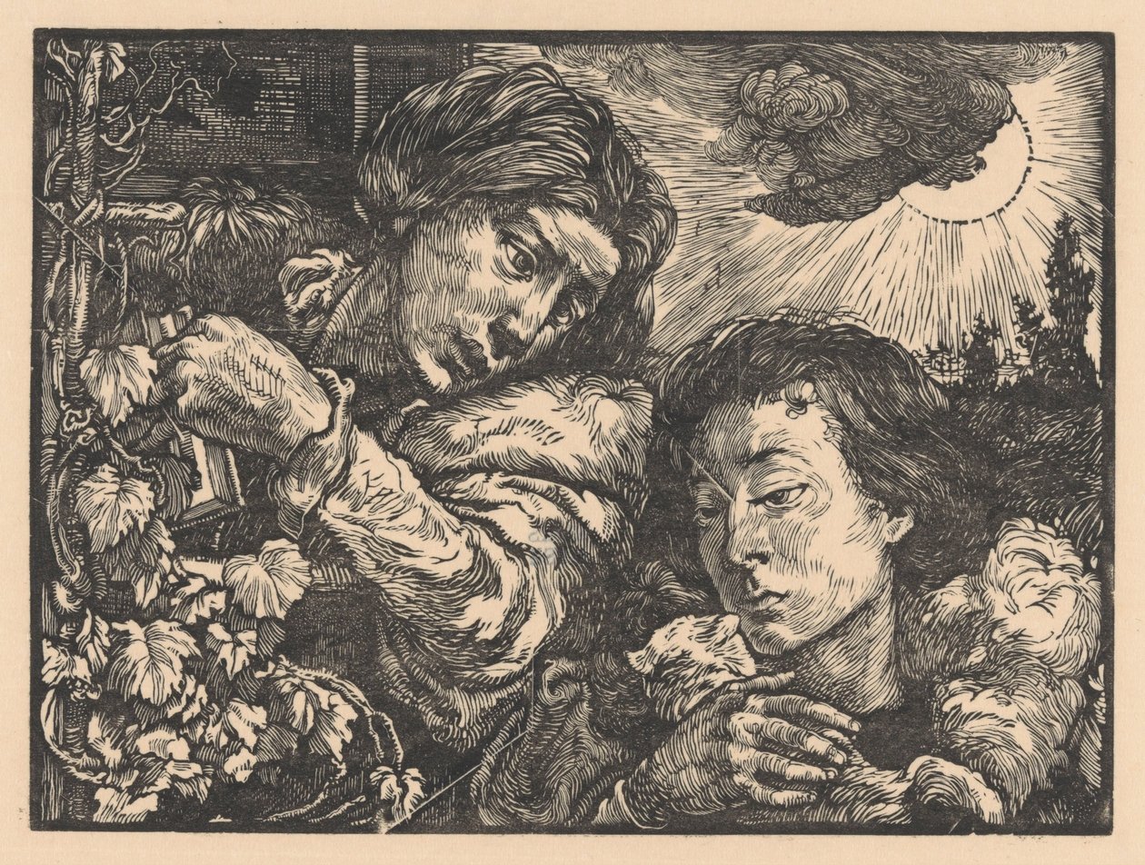 Két nő a szőlőnél alkotó: Johannes Josephus Aarts