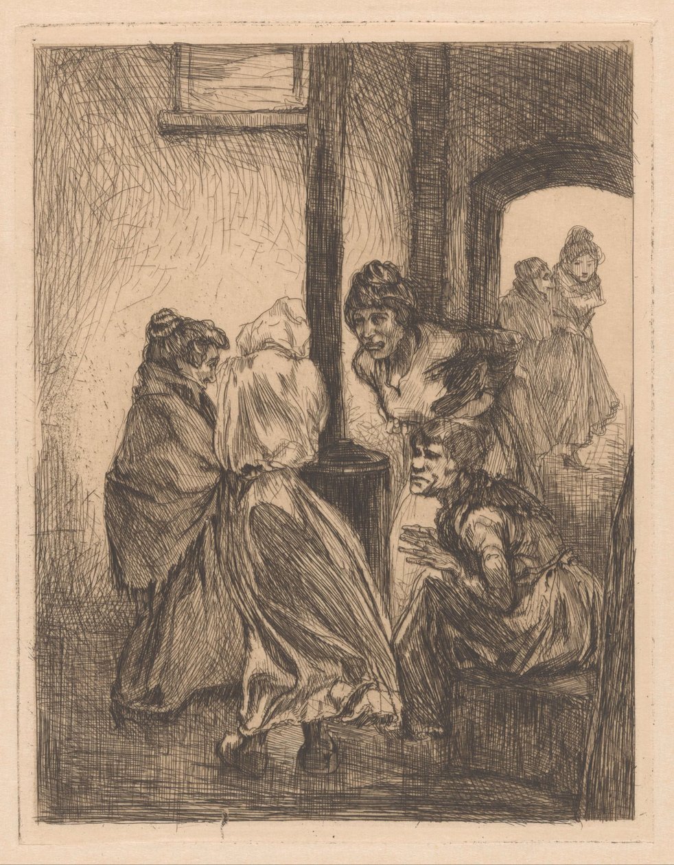 Négy nő húzódott meg egy tűzhely körül alkotó: Johannes Josephus Aarts