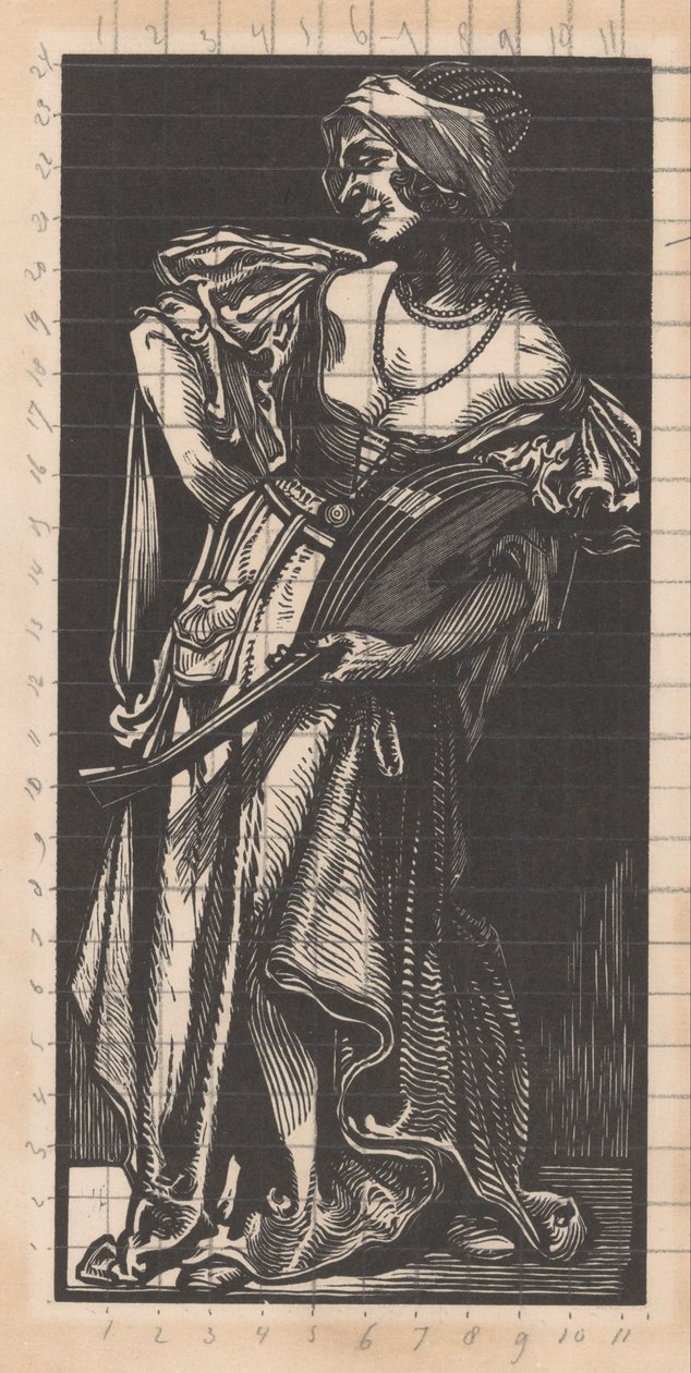 Nő lanttal alkotó: Johannes Josephus Aarts