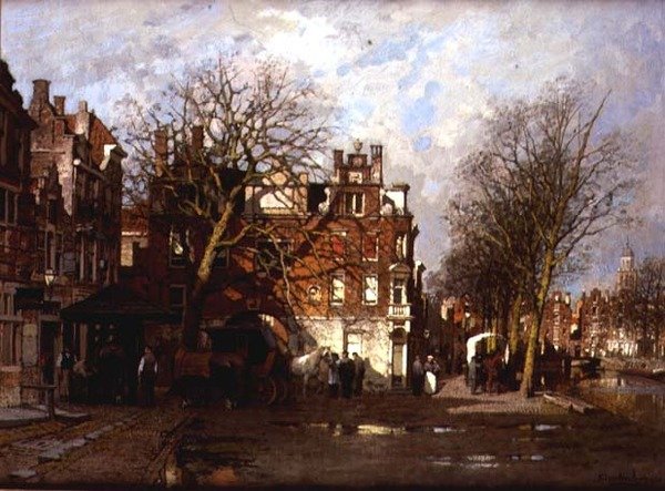 Capriccio Kilátás a városra alkotó: Johannes Karel Christian Klinkenberg
